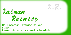 kalman reinitz business card